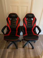 2 Gaming Bureaustoelen - Paragon - Zwart/Rood, Huis en Inrichting, Ophalen, Gebruikt, Zwart, Gaming bureaustoel