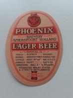 Etiket Phoenix Lager bier. Geperforeerd, Verzamelen, Ophalen of Verzenden, Zo goed als nieuw