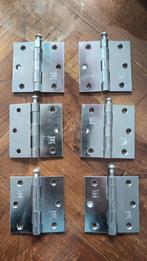 6x DX Stalen Scharnieren Verzinkt - 76mm, Ophalen of Verzenden, Nieuw, IJzer, Scharnier