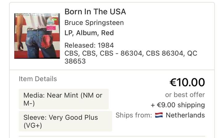 Bruce Springsteen - Born In The USA LP, Cd's en Dvd's, Vinyl | Pop, Zo goed als nieuw, 1980 tot 2000, 12 inch, Ophalen of Verzenden