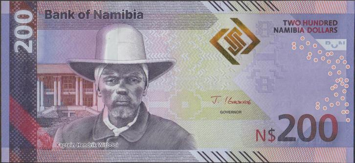 Namibië 200 dollars 2025 UNC p.24 (# 9), Postzegels en Munten, Bankbiljetten | Afrika, Los biljet, Overige landen, Verzenden