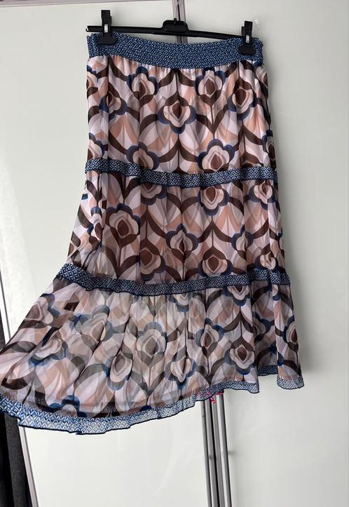Nieuw Caroline Biss 40 lange rok bruin beige blauw Stroken, Kleding | Dames, Rokken, Nieuw, Maat 38/40 (M), Blauw, Onder de knie