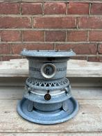 Petroleumstel / oliestel 1 pits grijs gespikkeld emaille, Antiek en Kunst, Ophalen of Verzenden