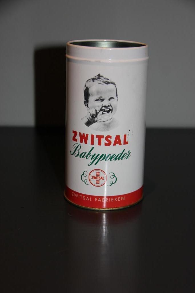 Vintage Zwitsal babypoeder busje., Verzamelen, Blikken, Gebruikt, Overige, Ophalen of Verzenden