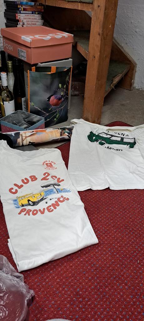 T-shirts Citroen Mehari & 2CV - Maat XL - Kind 5 jaar, Kleding | Heren, T-shirts, Gedragen, Maat 56/58 (XL), Wit, Ophalen of Verzenden