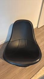 Draaibare lounge kuipstoel, Huis en Inrichting, Stoelen, Ophalen, Zwart, Leer, Zo goed als nieuw