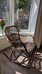 Beautiful bamboo & wicker rocking chair / schommelstoel, Huis en Inrichting, Ophalen, Bruin, Zo goed als nieuw, Eén