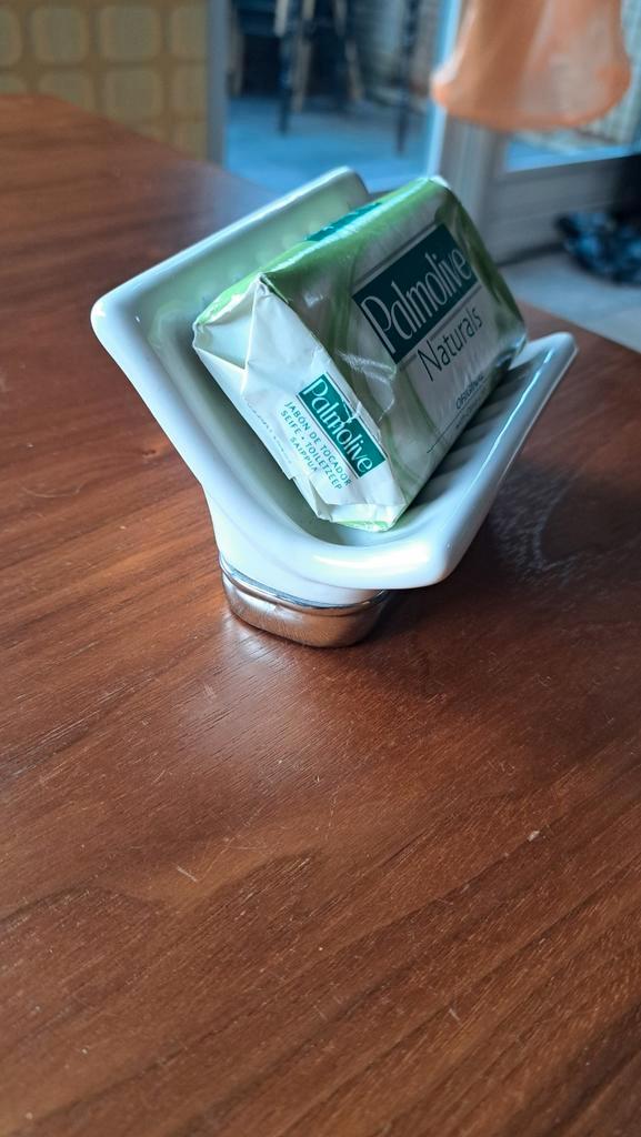 Vintage Zeepbakje met gratis Palmolive Zeep zeephouder, Huis en Inrichting, Badkamer | Badtextiel en Accessoires, Ophalen of Verzenden