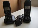 GIGASET A-270 DUO ZWART - MET ANTWOORD APARAAT., Ophalen of Verzenden, Zo goed als nieuw, 2 handsets