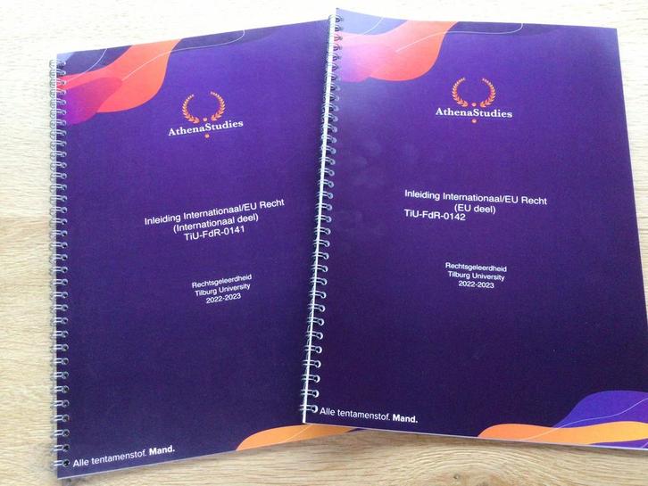 Athena Summary inleiding Internationaal/EU recht, deel 1, Boeken, Studieboeken en Cursussen, Nieuw, WO, Alpha, Ophalen