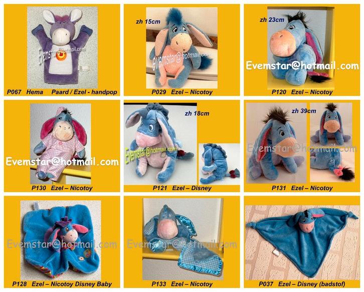 Ezel Ezeltje Happy Horse Hema Nici Nicotoy ea merken, Kinderen en Baby's, Speelgoed | Knuffels en Pluche, Zo goed als nieuw, Overige typen