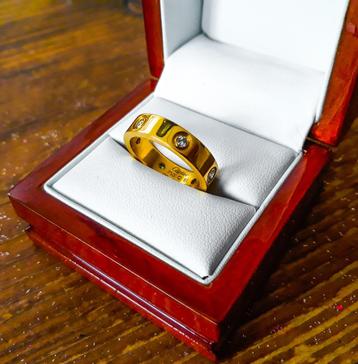 Orginele 18 karaat gouden Cartier Love ring Diamond  beschikbaar voor biedingen