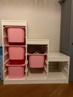 Ikea Trofast kast met roze bakken, Minder dan 90 cm, Gebruikt, Ophalen of Verzenden, Minder dan 50 cm