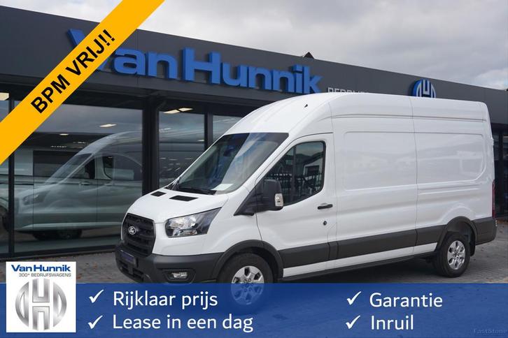 Ford Transit 350L 130PK L3H3 BPM VRIJ! Navi, 360 Camera, A, Auto's, Bestelauto's, Bedrijf, Te koop, 360° camera, ABS, Adaptive Cruise Control