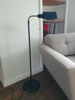 Zwarte retro stalamp/vloerlamp met trekkoord, Huis en Inrichting, Lampen | Vloerlampen, Ophalen, Gebruikt, 100 tot 150 cm, Metaal