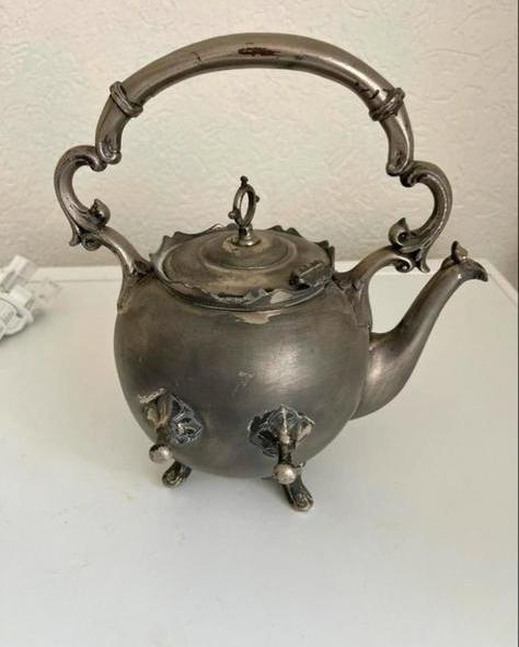 Antieke Zilveren Theepot, Antiek en Kunst, Antiek | Goud en Zilver, Zilver, Ophalen of Verzenden
