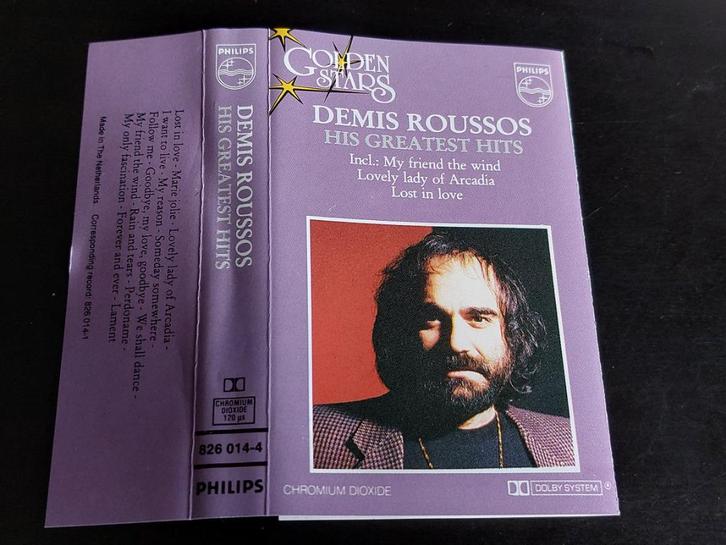 DEMIS ROUSSOS - HIS GREATEST HITS (CASSETTEBANDJE), Cd's en Dvd's, Cassettebandjes, Zo goed als nieuw, Origineel, Pop, 1 bandje