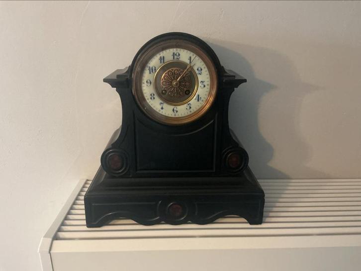 Zwart marmer Franse pendule, Antiek en Kunst, Antiek | Klokken, Ophalen