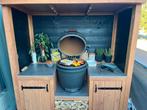 Large kamado bbq douglas meubel / buitenkeuken, Ophalen, Maatwerk, Houtskool, Zo goed als nieuw