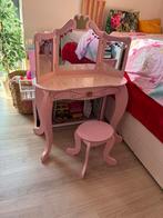Make-up tafel met kruk, Kinderen en Baby's, Kinderkamer | Tafels en Stoelen, Ophalen, Gebruikt, Tafel(s) en Stoel(en)