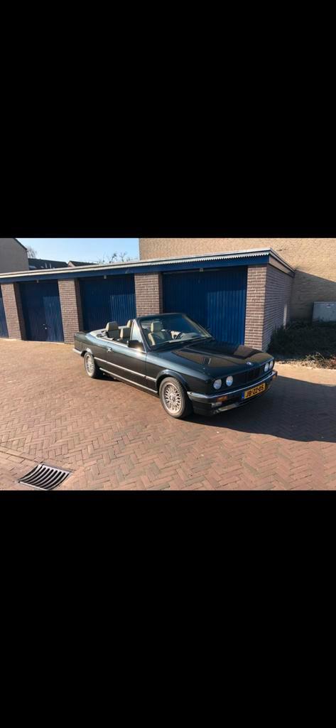 BMW 3-Serie 2.5 I 325 Cabriolet U9 1987 Zwart e30 325i, Auto's, BMW, Particulier, 3-Serie, Boordcomputer, Elektrische buitenspiegels