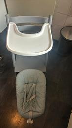 Stokke tripp trapp nieuw model grijs babyset tray en newborn, Ophalen, Zo goed als nieuw, Meegroeistoel