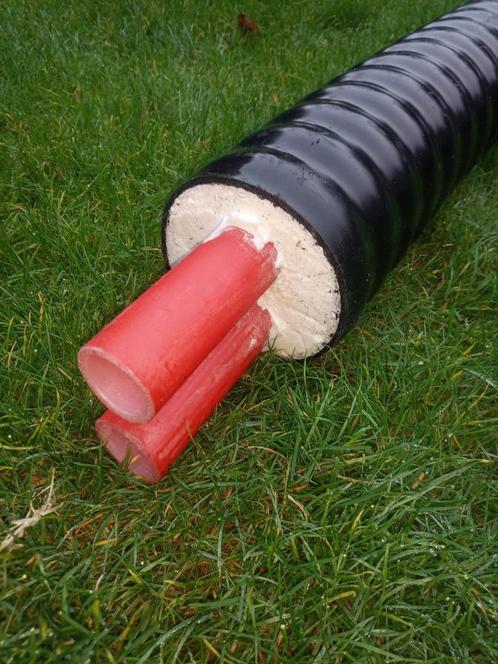 Grondleiding geisoleerd 3,95mtr - 2x40mm Pex tbv warmtepomp, Doe-het-zelf en Verbouw, Buizen en Afvoer, Zo goed als nieuw, Overige typen