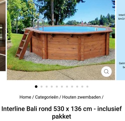 Interline Bali rond 530 x 136 cm, Tuin en Terras, Zwembaden, Zo goed als nieuw, Opzetzwembad, 120 cm of meer, 200 tot 400 cm, 300 cm of meer