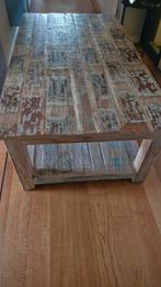 Houten salontafel 138x76.5x49cm, gemeleerd, Ophalen, 100 tot 150 cm, 50 tot 100 cm, Zo goed als nieuw