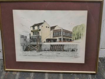 LONDEN, aquarel/litho The Prospect of Witbey WAPPING beschikbaar voor biedingen