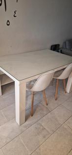 Eettafel wit: 140x90, Ophalen, 100 tot 150 cm, 50 tot 100 cm, Zo goed als nieuw