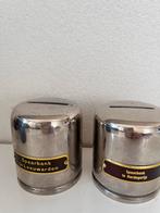 7 oude spaarpotten van Spaarbank, Verzamelen, Spaarpotten, Ophalen of Verzenden, Gebruikt, Metaal of Blik, Overige thema's