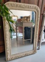 Brocante Louis Philippe Franse spiegel in de oude kleur 1910, Antiek en Kunst, Curiosa en Brocante, Ophalen