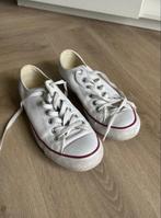 Witte leren Converse All Stars - Maat 37,5, Ophalen, Gedragen, Wit, Sneakers of Gympen