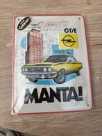 Metalen wandbord Opel Manta GT/E, Ophalen of Verzenden, Nieuw, Auto's