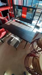 Kaptafel Jan Des Bouvrie met krukje, Ophalen, Gebruikt, 100 tot 150 cm, Metaal of Aluminium