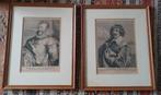 Kopergravures met mooie lijst en passepartout, Antiek en Kunst, Ophalen
