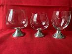 Vintage Glazen met zilveren (835) voet, Antiek en Kunst, Antiek | Glas en Kristal, Ophalen