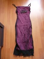Stoer en sexy roze met zwart netjurkje - T1 rock, Kleding | Dames, Zwart, Ophalen of Verzenden, Zo goed als nieuw, Maat 36 (S)