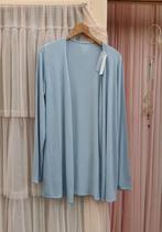 Majestic lichtblauw lang vest cardigan M L XL, Blauw, Maat 42/44 (L), Nieuw, Ophalen of Verzenden
