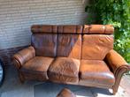 Leren bankstel en stoelen, Huis en Inrichting, Ophalen, 250 tot 300 cm, Gebruikt, Driepersoons