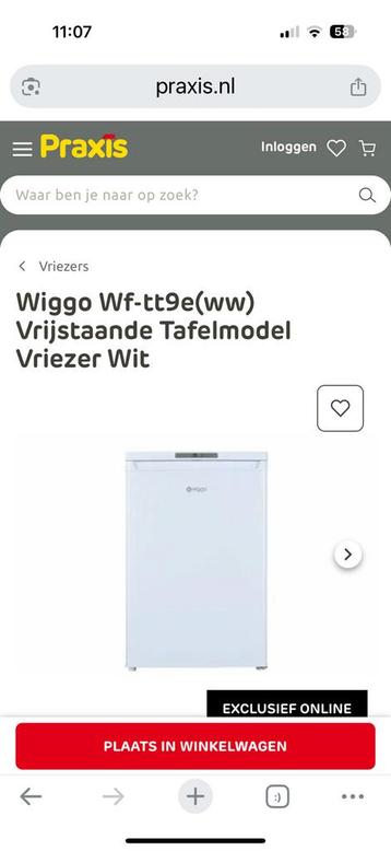 Wiggo vriezer tafelmodel beschikbaar voor biedingen