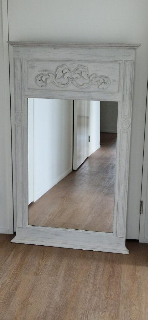Brocante Spiegel, Huis en Inrichting, Woonaccessoires | Spiegels, Zo goed als nieuw, Rechthoekig, Ophalen