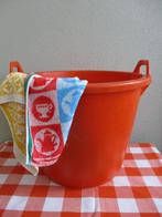 Grote Vintage Wasmand Retro Oranje, Verzamelen, Retro, Ophalen, Huis en Inrichting