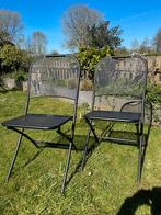 2x Kettler Calvia tuinstoelen antraciet, Tuin en Terras, Ophalen of Verzenden, Gebruikt, Metaal, Inklapbaar