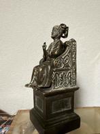 Bronzen beeld van een zittende figuur, Antiek en Kunst, Ophalen of Verzenden