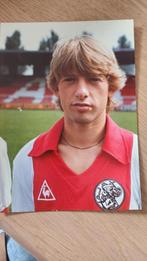 Foto van Jesper olsen 13x18cm Ajax 1982, Verzenden, Zo goed als nieuw, Buitenlandse clubs, Spelerskaart