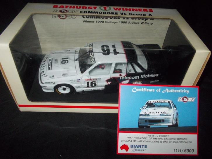 1/18 Group A SS HRT VL Commodore Bathurst Winner 1990, Hobby en Vrije tijd, Modelauto's | 1:18, Nieuw, Motor, Overige merken, Ophalen of Verzenden