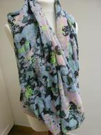 Grote ronde sjaal met bloemenprint pastel Pieces, Pieces, Ophalen of Verzenden, Zo goed als nieuw, Sjaal