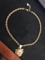 Dames-/ herenketting, GUESS Leeuwenkop, Overige materialen, Ophalen of Verzenden, Zo goed als nieuw, Met kristal